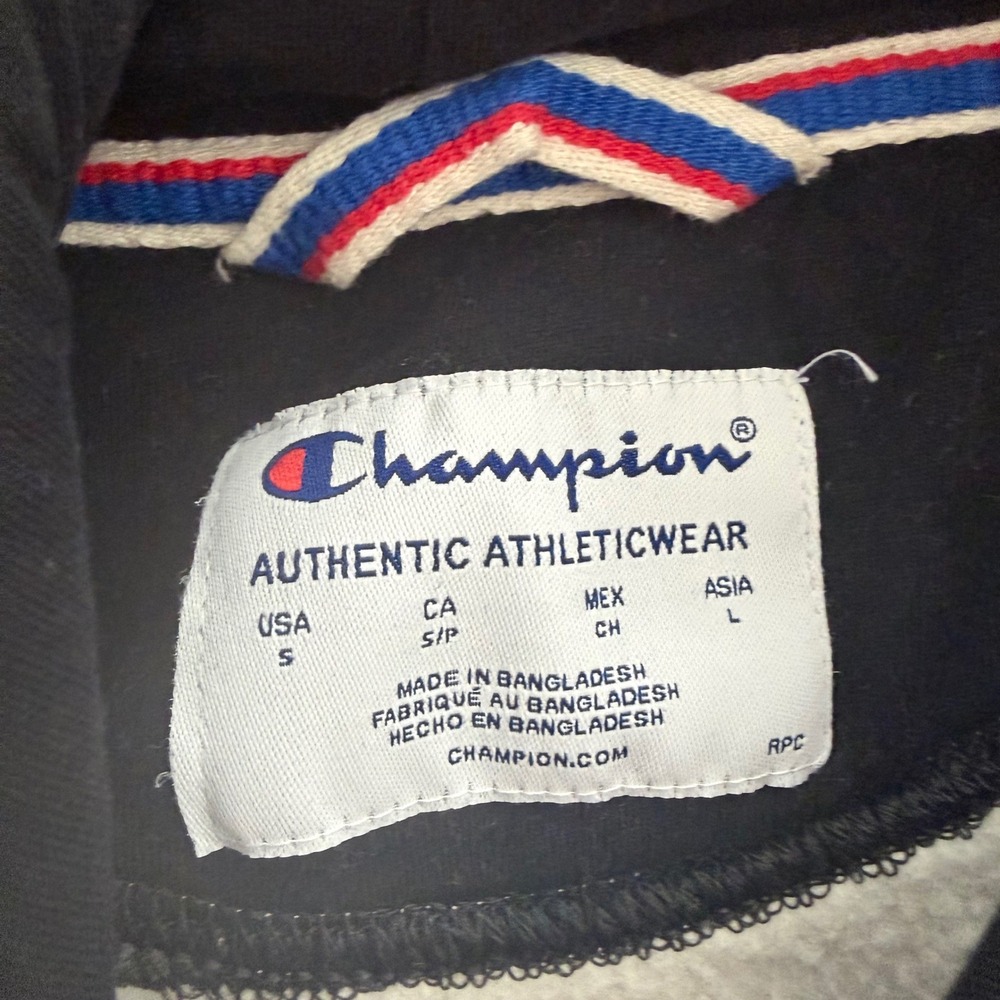 Champion Mens Heather Gray Camo Logo Pullover Hoodie Small - Picture 4 of 8